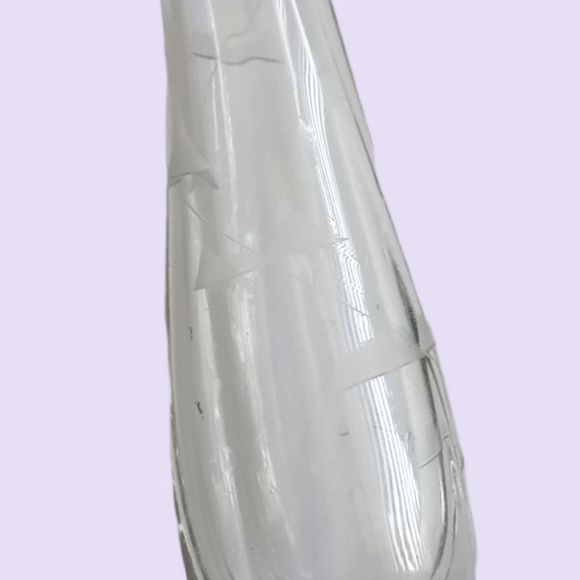 Vintage Fenton Clear Etched Bud Vase - Picture 3 of 4